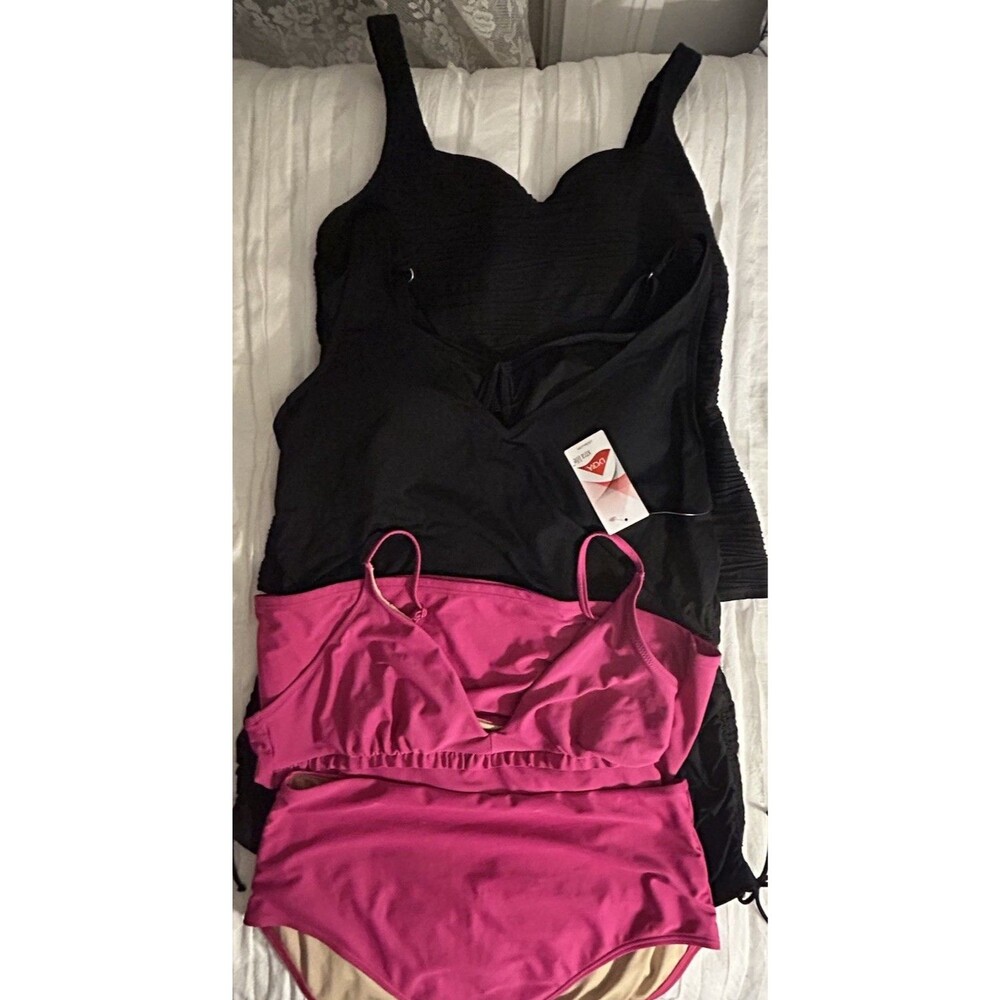 Lot Of Bathing Suits Lands End Old Navy 14-18, New Or EUC